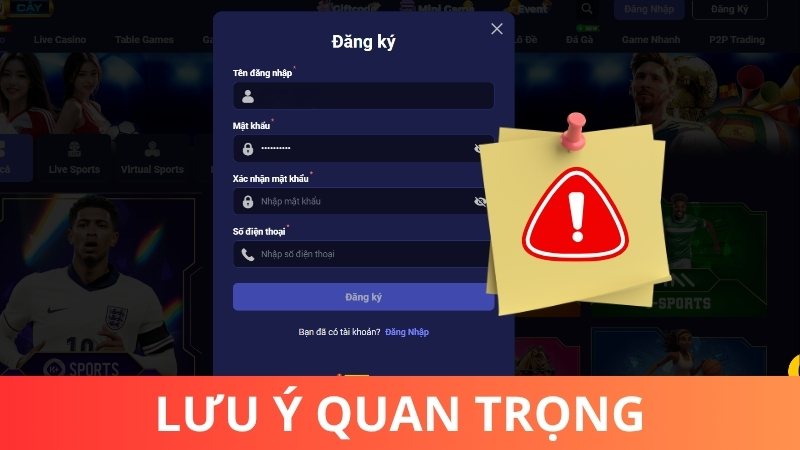 Lưu ý nào quan trong khi đăng ký và đăng nhập Tin88?