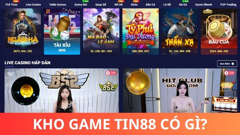 Review kho game Tin88 - Các thể loại cá cược