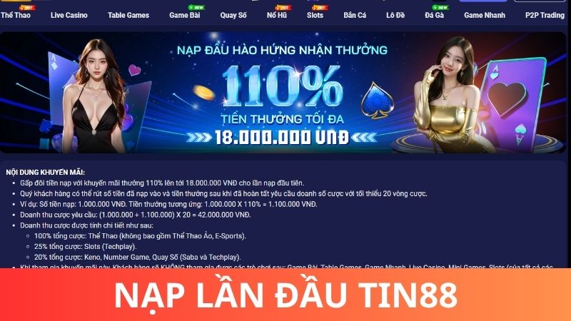 Ưu đãi nạp lần đầu - Cược lớn nhận thưởng khủng